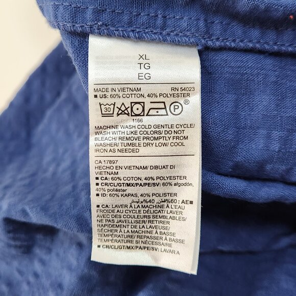 NEW Old Navy Tiered Maxi Skirt Womens XL Blue Boho Seersucker Pull On SS06X - Picture 5 of 7